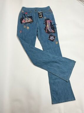 Vintage John Galliano Patchwork Embroidery Jeans